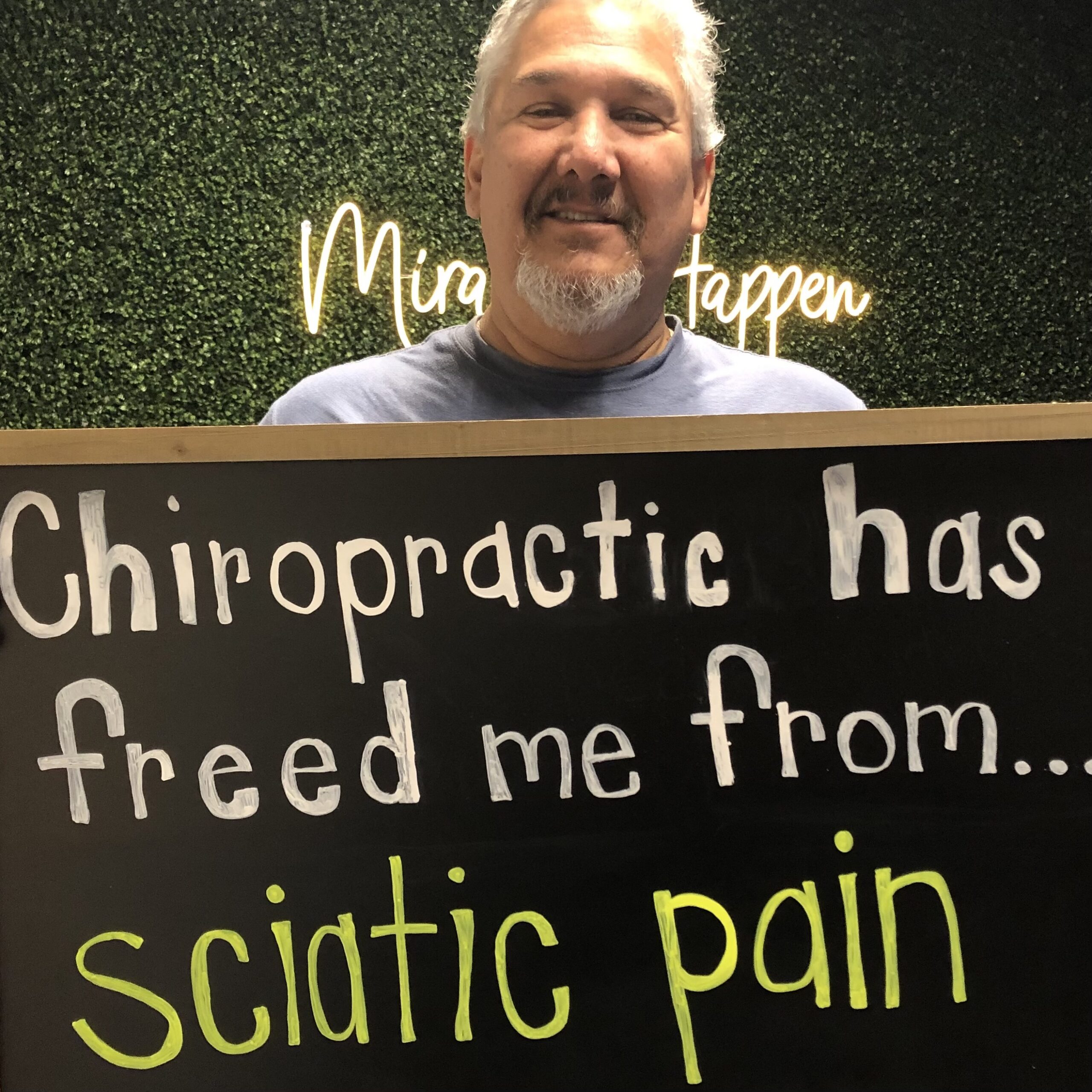 Legacy patient reporting freedom from sciatic pain