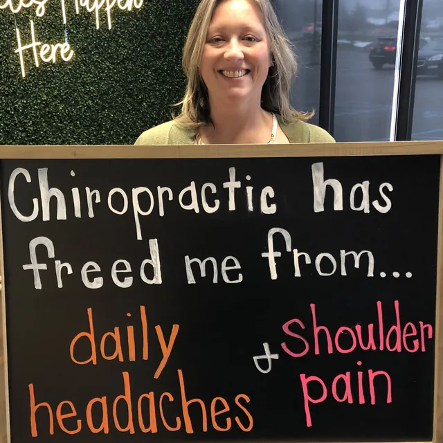 Legacy patient reporting relief from daily headaches and shoulder pain