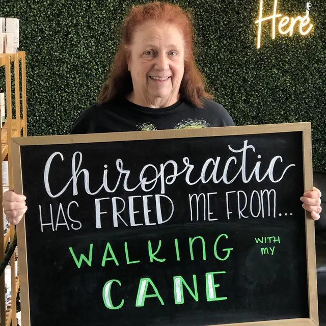 Legacy patient reporting freedom from walking with a cane