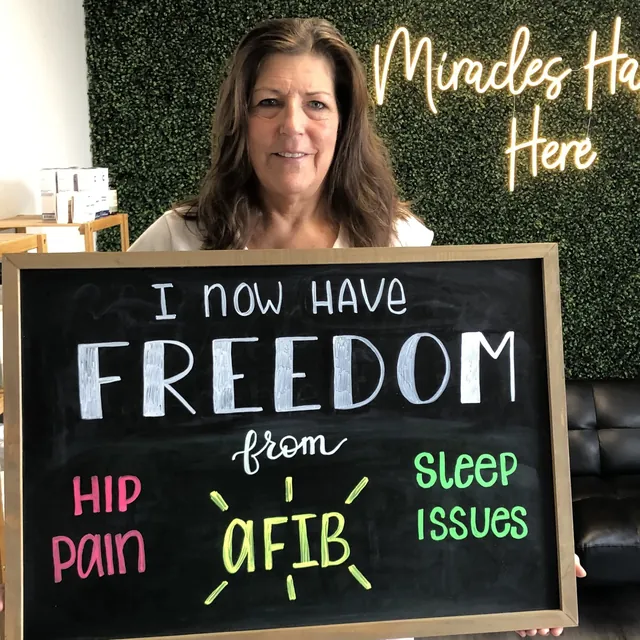 Legacy patient reporting freedom from hip pain, sleep issues, and AFib symptoms